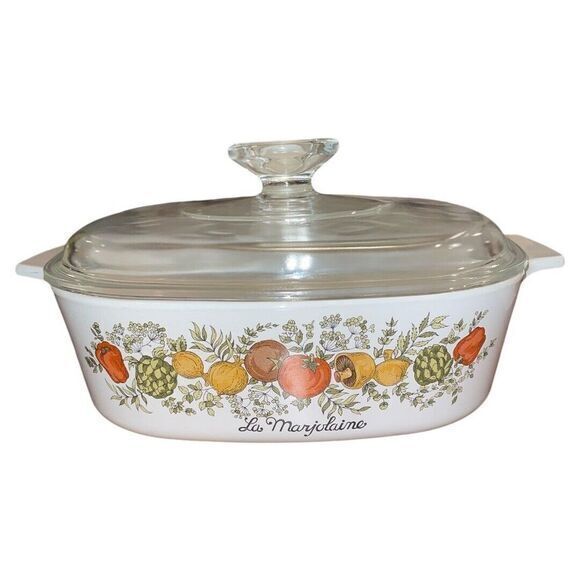 Corning Ware Vtg 70s 2 Qt La Marjolaine Spice Of Life‎ A-2-B Casserole Dish Lid - Picture 1 of 7